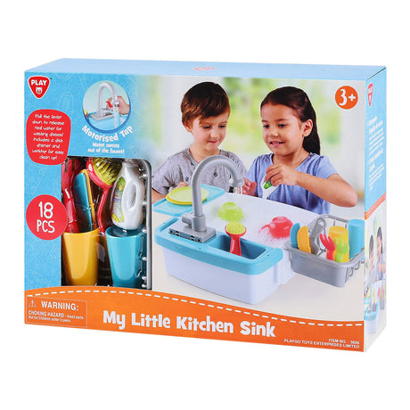 Playgo Abwaschspielküche Spielset – 18-teilig.