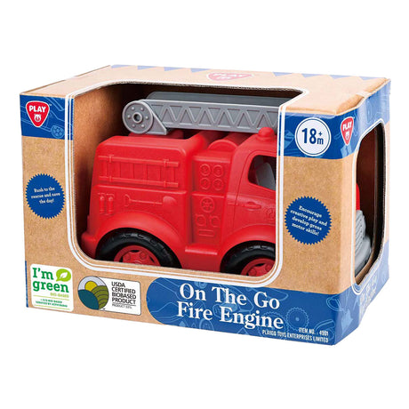 Biobasiertes Feuerwehrauto von Playgo, rot – 28 cm