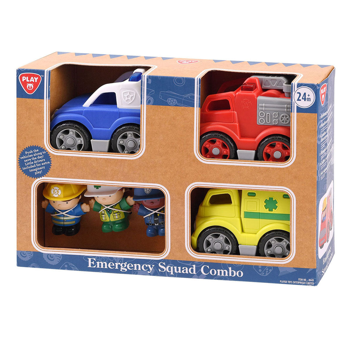 Spill Emergency Service Vehicles With Figures Play Set, 6dlg.