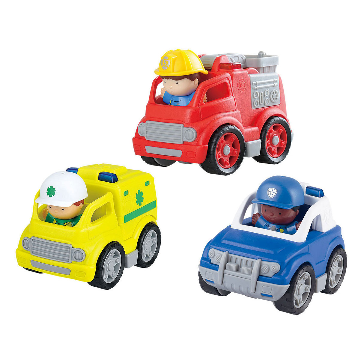 Spill Emergency Service Vehicles With Figures Play Set, 6dlg.