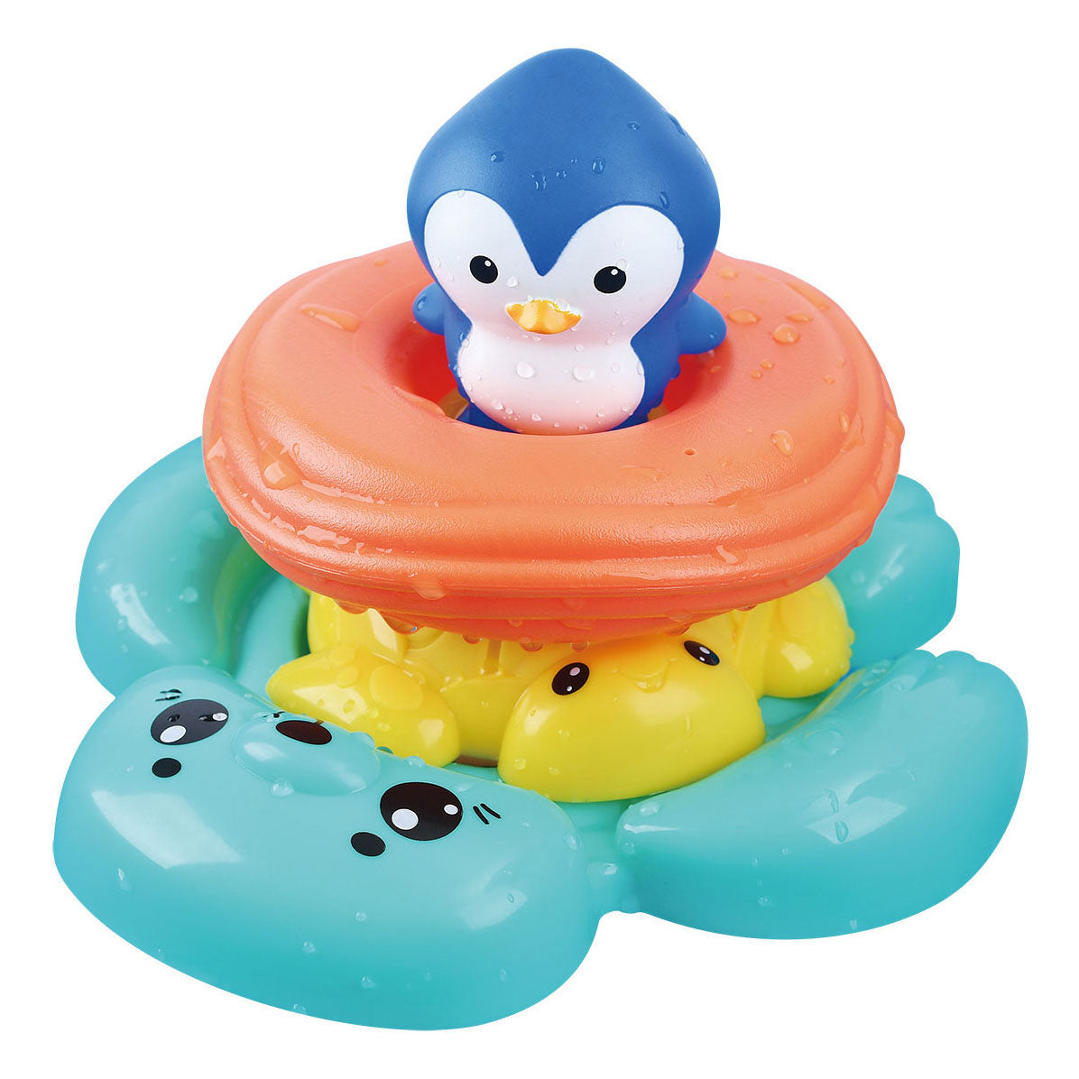 Play bath toy stack and floating marine animals, 4dlg.