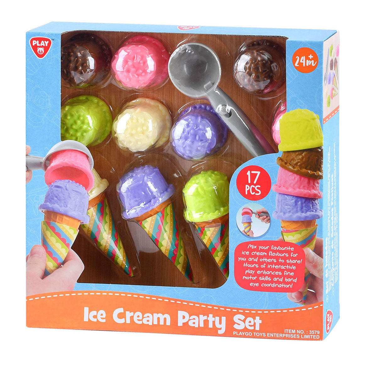 Playgo Eiscreme-Spielset – 17-teilig.