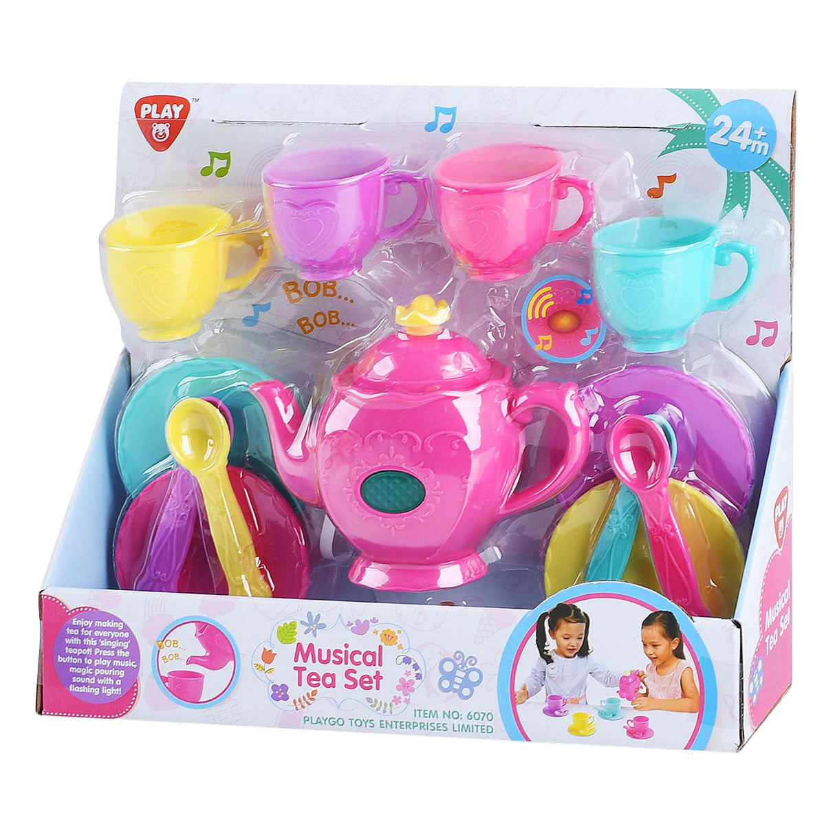 Play tea set with music, 14dlg.