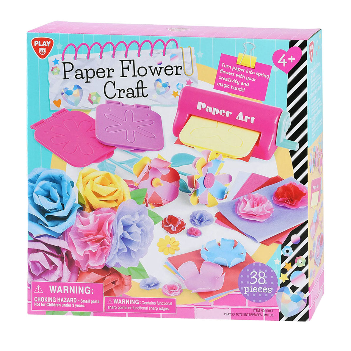 Spielenpapierblumen machen Bastellset, 38dlg.