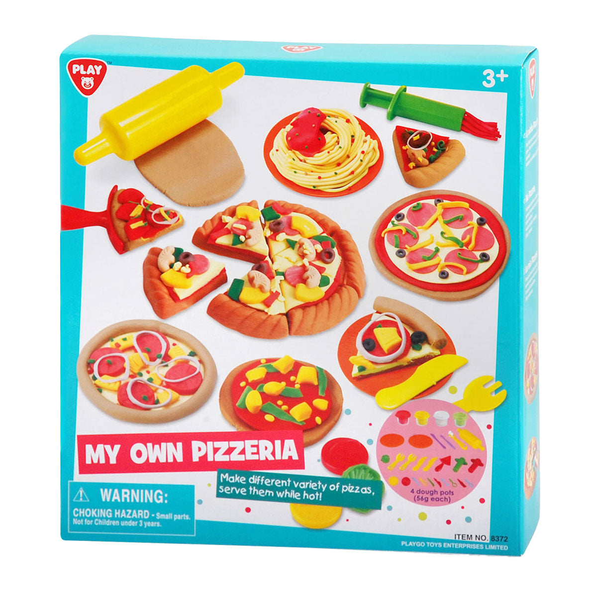 Play mijn eigen pizzeria kleiset, 4 kleipotjes