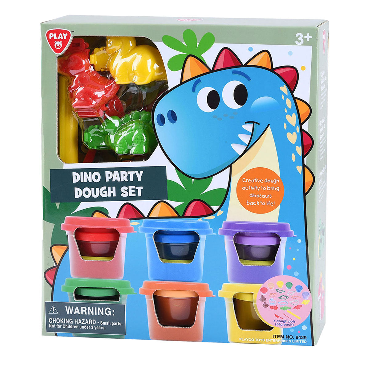 Spillt Dino Partei Kleiset, 6 Clay Jars