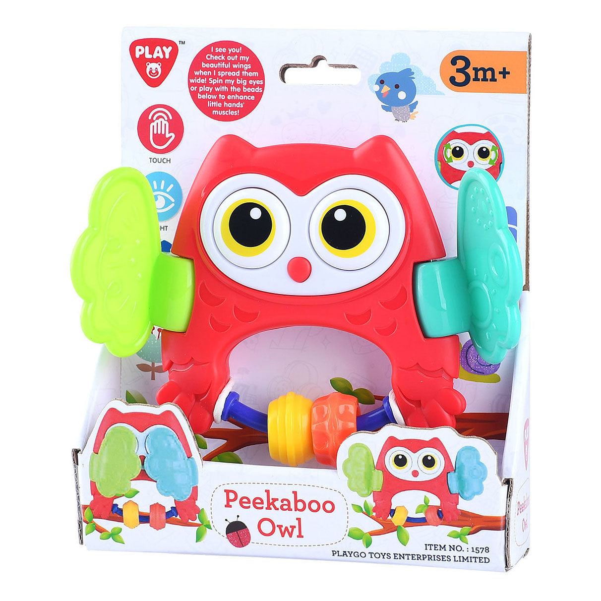 Spielen Sie Peekaboo Owl Rassle Rot