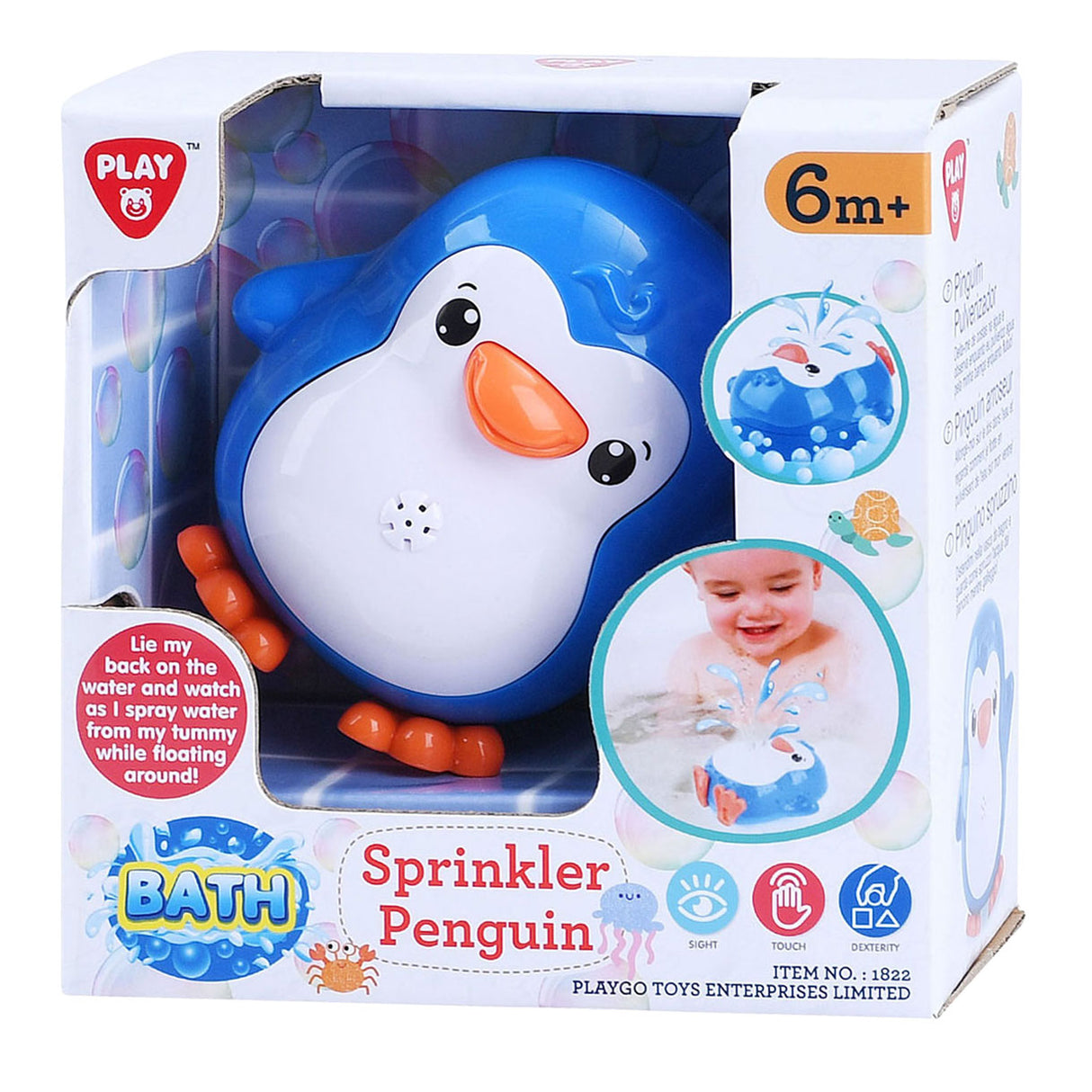 Play Bath Toy Spaciating Pinguin