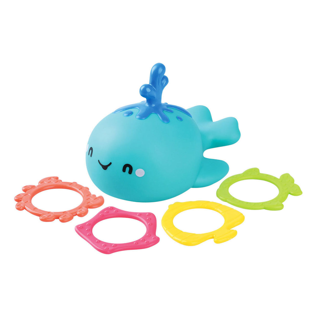 Spil Bath Toy Ring Throw Fish, 5dlg.