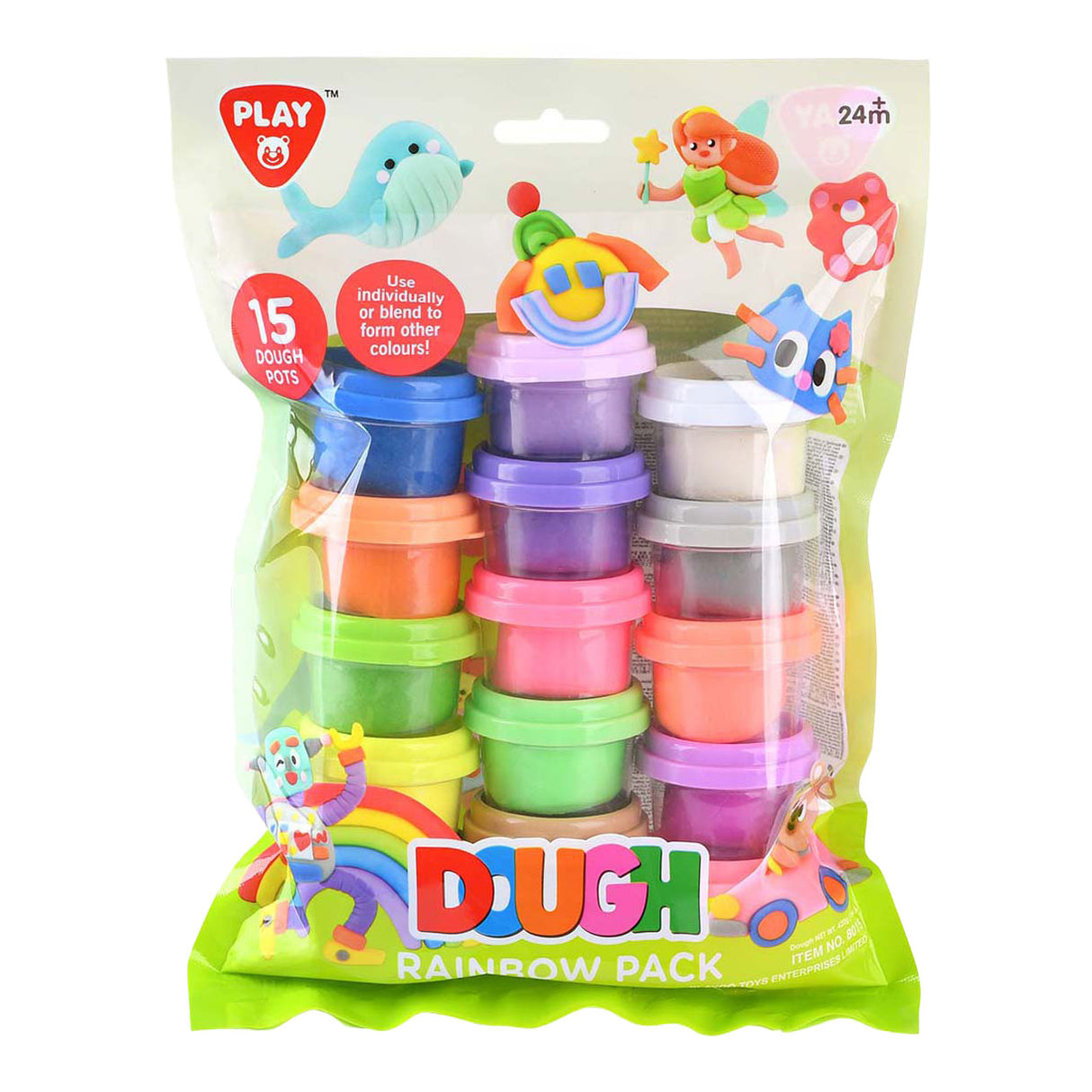 Playgo Regenbogen-Ton-Set – 15 Tontöpfe