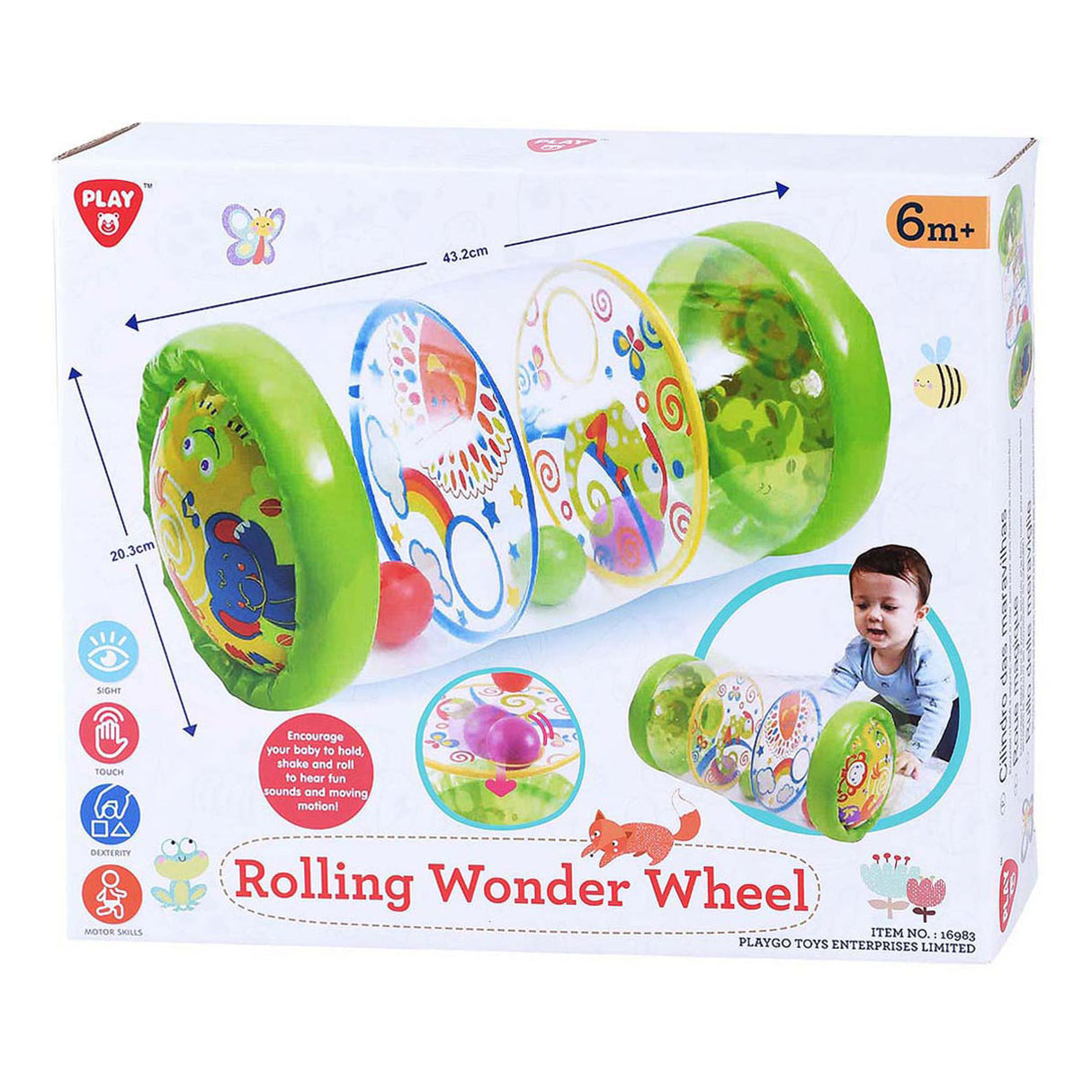 Playgo rollendes Wunderrad mit aufblasbaren Bällen – 43 cm