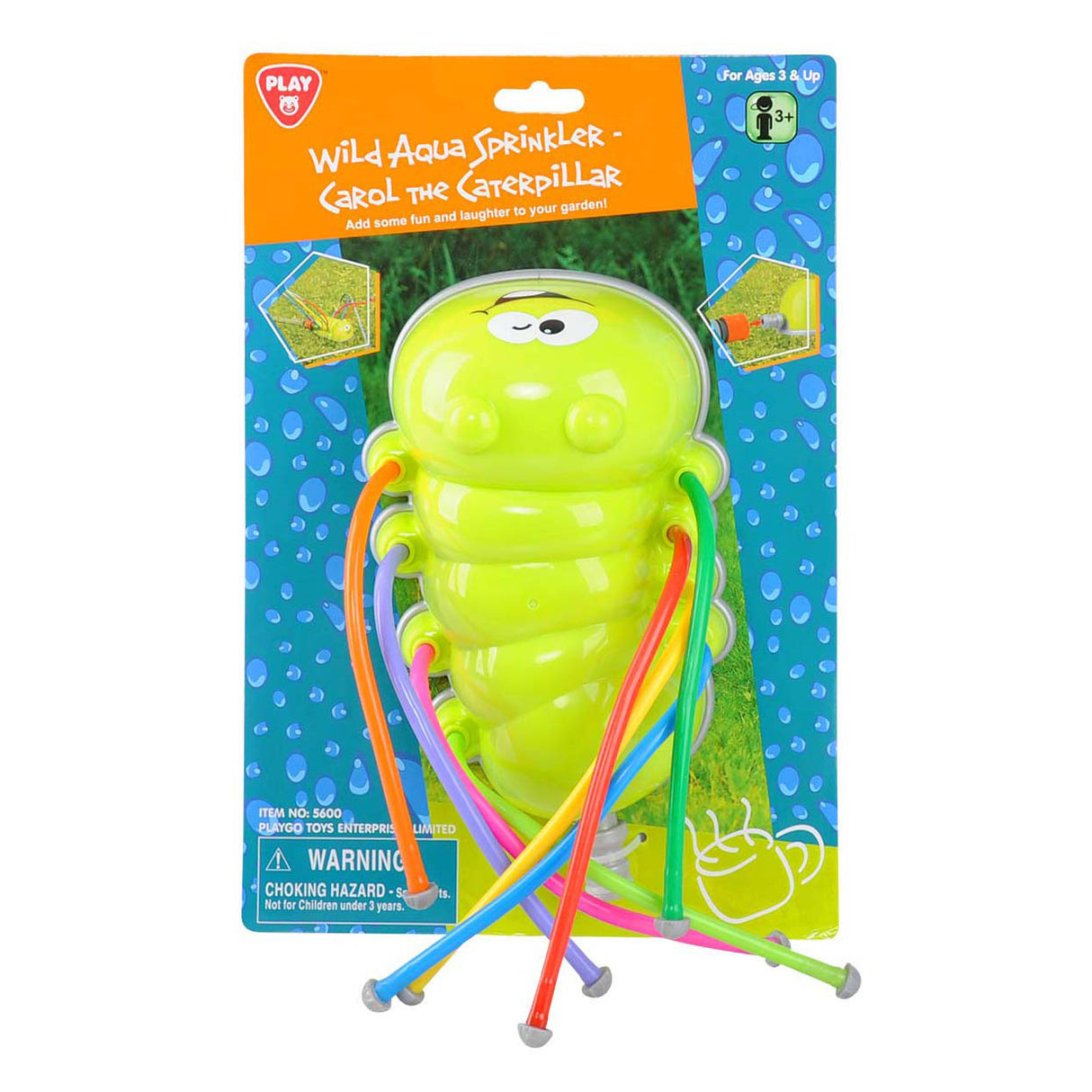 Playgo spielt Wassersprinkler Carol, die Raupe