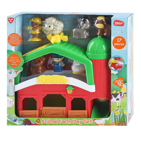 Playgo Bauernhof mit Tieren Spielset – 17 Teile.