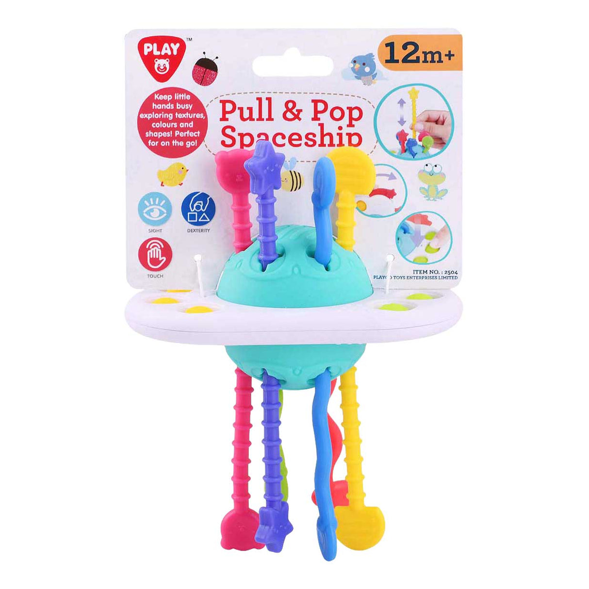 Playgo Sinnesball Raumschiff Lernspielzeug in mehreren Farben.