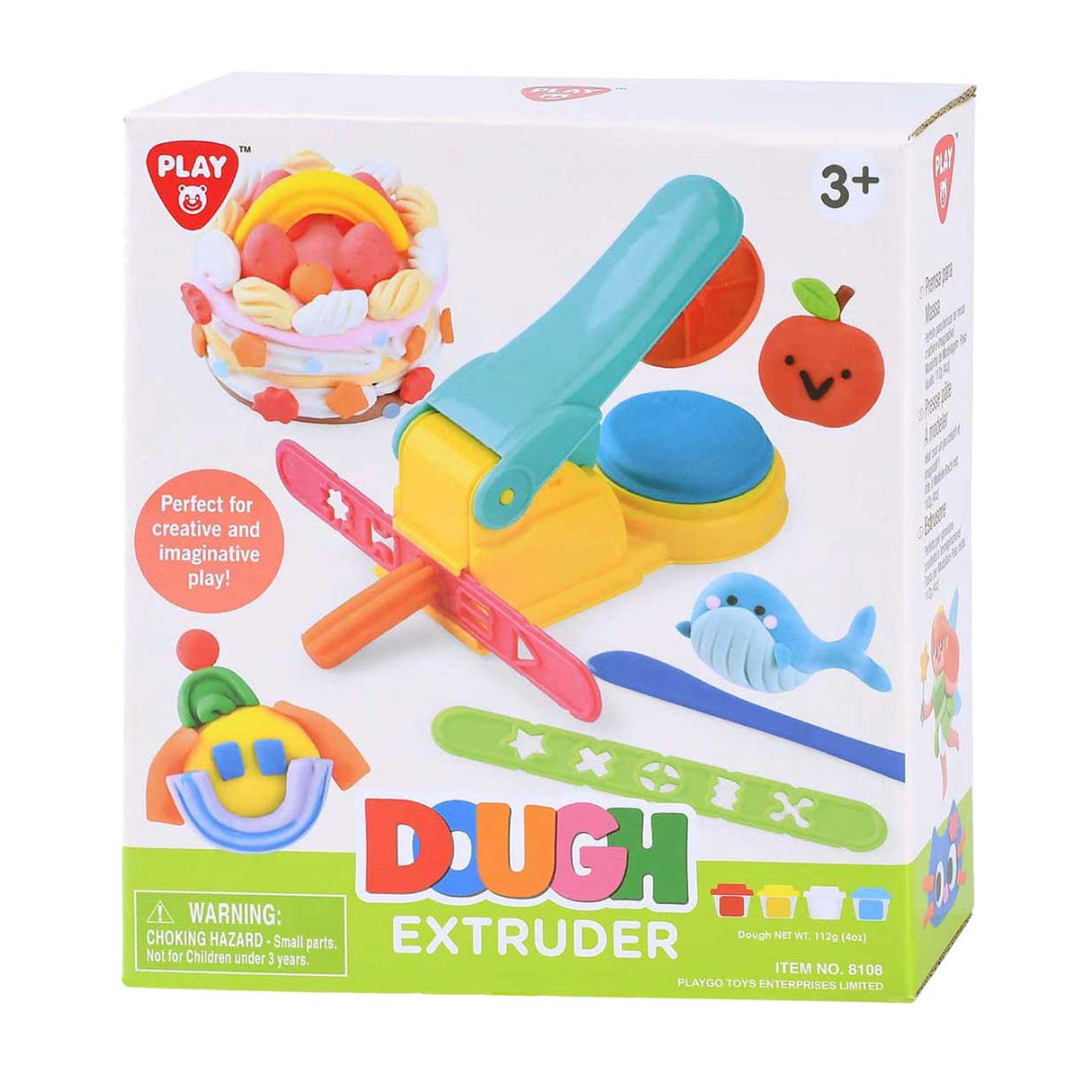 Playgo-Pressmaschinen-Ton-Set – 4 Tontöpfe