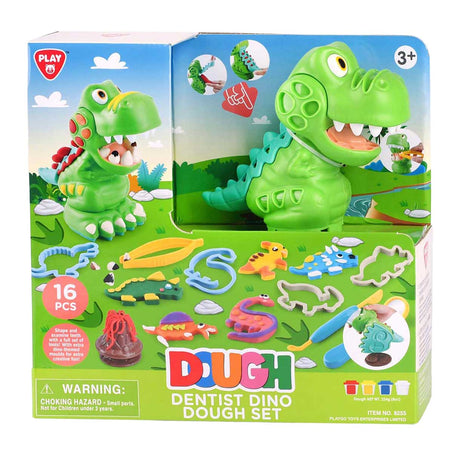 Playgo Dino Zahnarzt-Ton-Set – 4 Tontöpfe