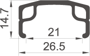 Rodi Rim Parallex 28 622 x 21C Aluminium 36 Löcher 14g Silber