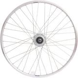 Hinterrad 28 Nexus 8 Rollenbremsnabe mit silberner Felge und Edelstahlspeichen