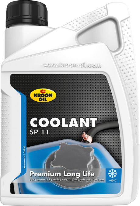 Kroon-Oil Kühlmittel SP 11 – Kühlmittel – G11 geeignet – 1 Liter – Blaugrün