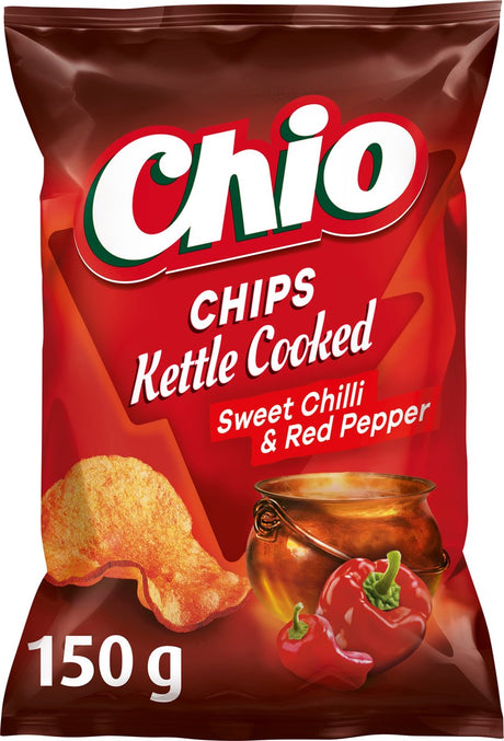Chio Kettle gekochte süße Chili-Paprika – Chips – 10 x 150 Gramm