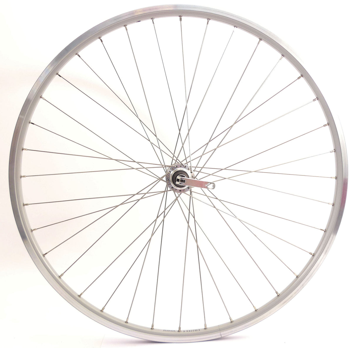 Roue arrière RODI Connectez 28 8 9 10 Speed ​​622 x 19 avec rejet rapide et rayons en acier inoxydable en argent