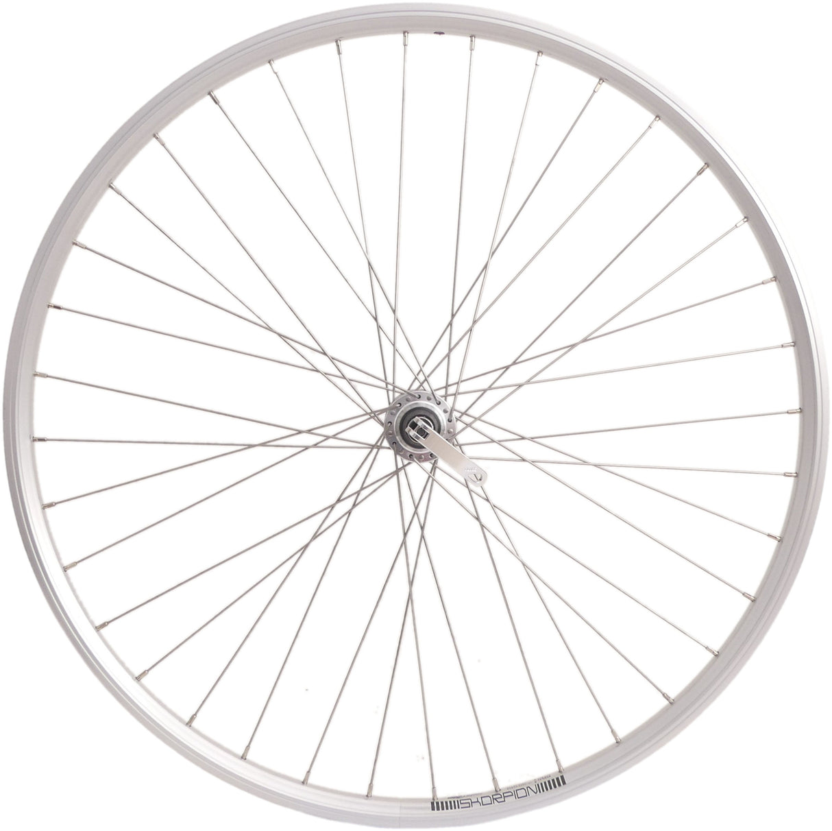 Roue arrière RODI 28 pouces 622x19 Skorpion 36 trous FM32 8 9 Speed ​​Hub + Qr Silver