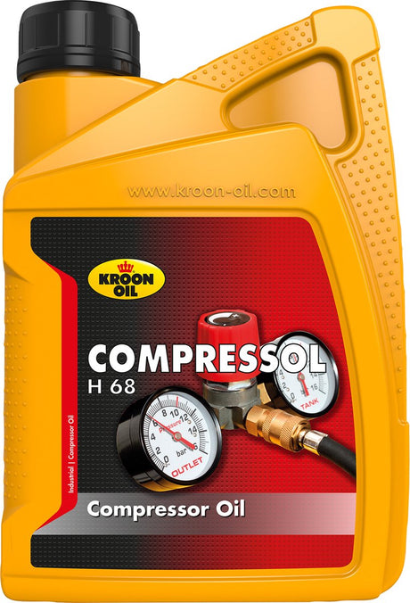 Kroon-Oil Compressol H 68 – Kompressoröl – hohe Oxidationsstabilität – 1 Liter – transparent