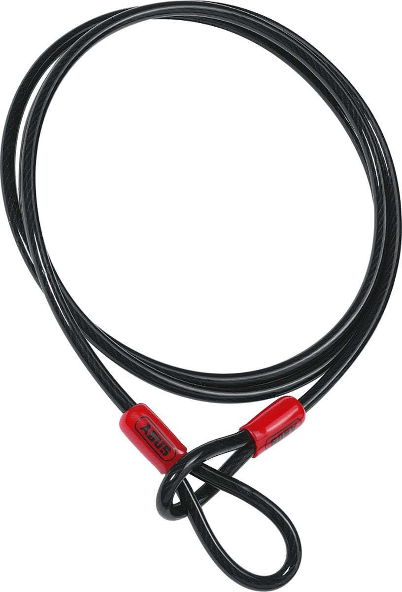 Abus Schlaufenkabel Cobra 10 – Stahlkabel mit Kunststoffummantelung – Sicherheit für Fahrrad- und Motorradzubehör – 2,2 Meter lang, 10 mm dick