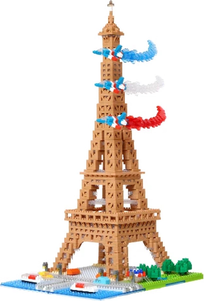 Bandai – Nanoblock – Eiffelturm Deluxe – Minifigur aus Ziegelsteinen, 2500 Teile – Bausatz, Montagemodell, Denkmäler, Paris – Bausatz, Spielzeug für Kinder ab 12 Jahren und Teenager, Erwachsene – NBC057