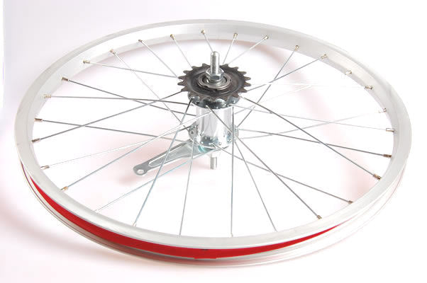 Tylne koło 20 x 1,75 aluminium z srebrem Hub Hub