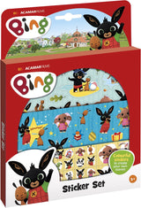 Bambolino Bing Sticker, 3 Stickerbögen mit Spielhintergrund, Kreativspielzeug - ab 3 Jahren - Spielzeug