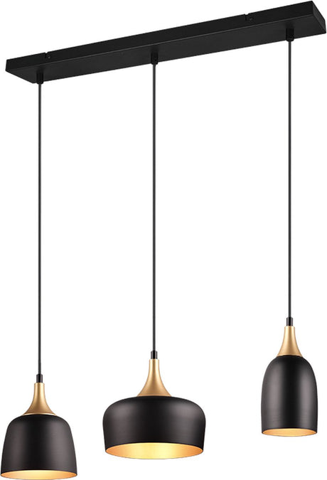 Trio Chiraz Hängelampe – Schwarzgold
