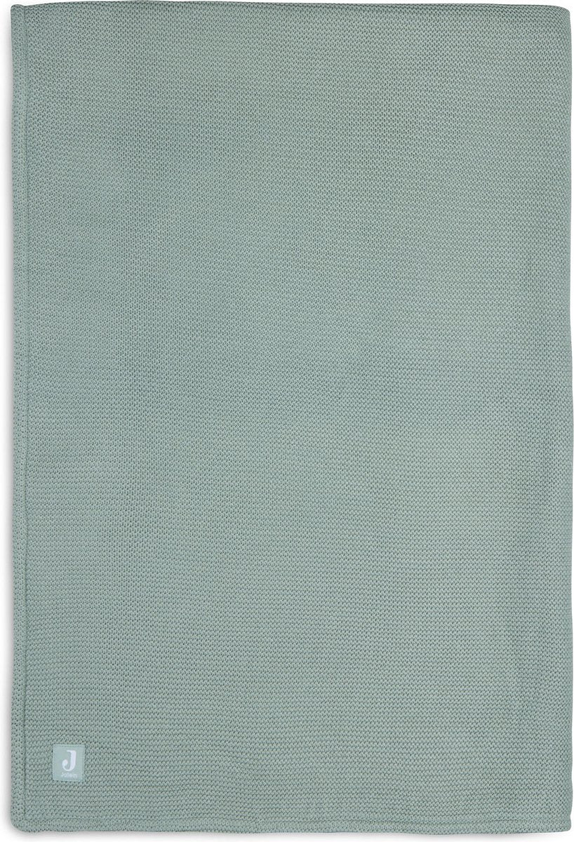 Jollein baby deken ledikant 100x150cm basic knit forest green fleece