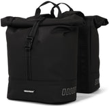 Urbanfester städtischer Rolltop Doppelfahrradbeutel 38 Liter schwarz