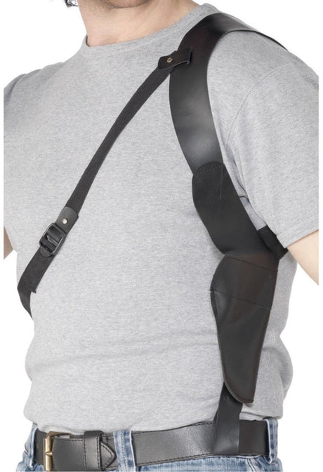 Smiffys Schulterholster – Schwarz – Lederoptik – Anziehzubehör – Waffenhalter – Cowboy