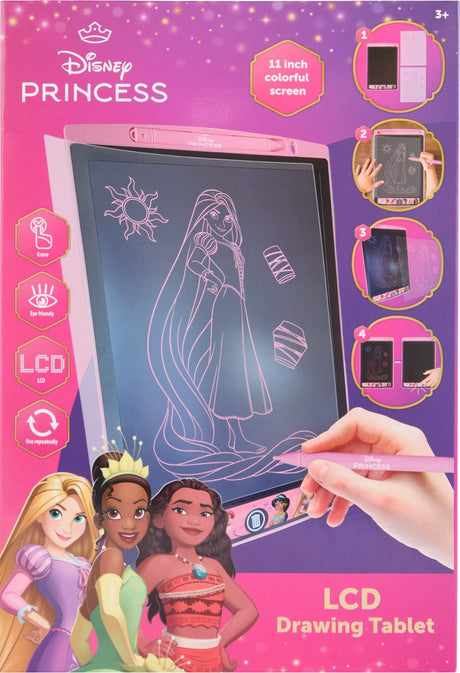 Twisk Disney Princess LCD-Zeichenbrett 11 Zoll Regenbogen für Kinder.