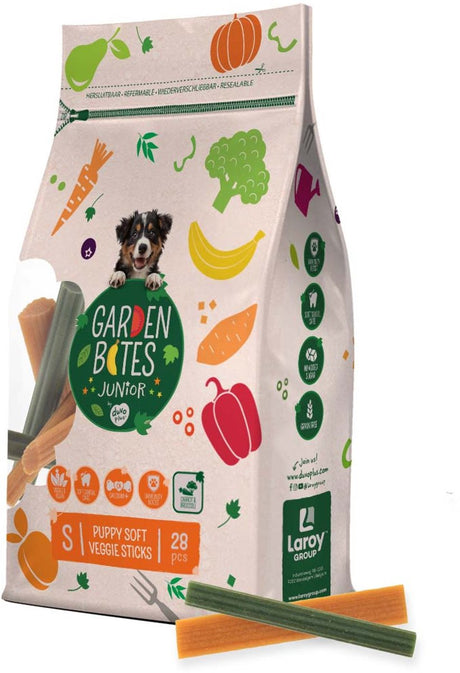 Garden Bites duvoplus – weiche Gemüsesticks Hundesnacks – Hundeleckerlis – vegetarisch glutenfrei – Welpe klein 28 Stück
