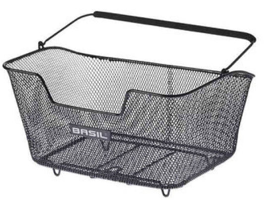 Basil Base M - Bicycle basket - On the back - Black