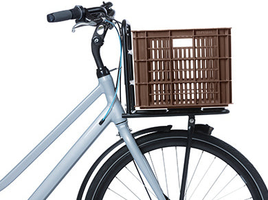 Basil Bicycle Crate L Grande de 40 litros de color marrón