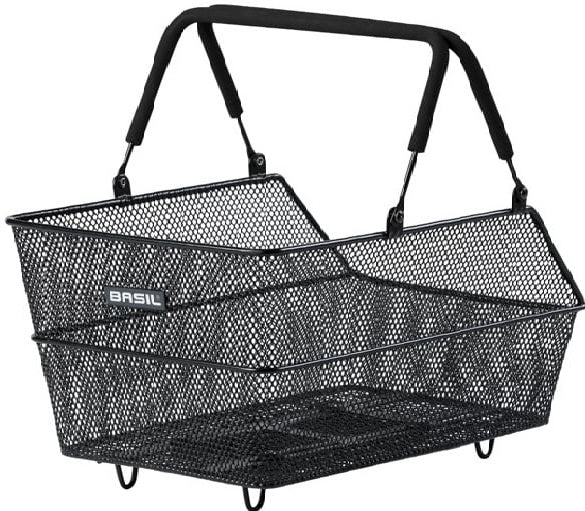 Basil Bicycle Basket Cento med Mik Fixing 14 liter 39 x 24 x 13 cm - svart