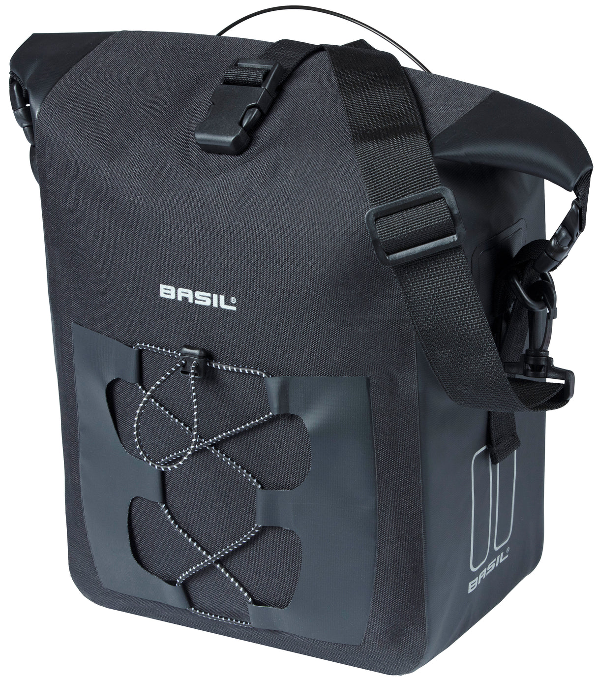 Basilikum en enkelt cykelpose navigator vandtæt m mik 14 liter - 14 x 24 x 34 cm - sort