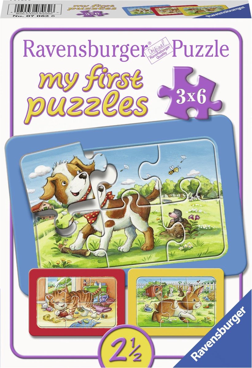 Ravensburger Jigsaw Puzzle meine tierischen Freunde, 3x6st.