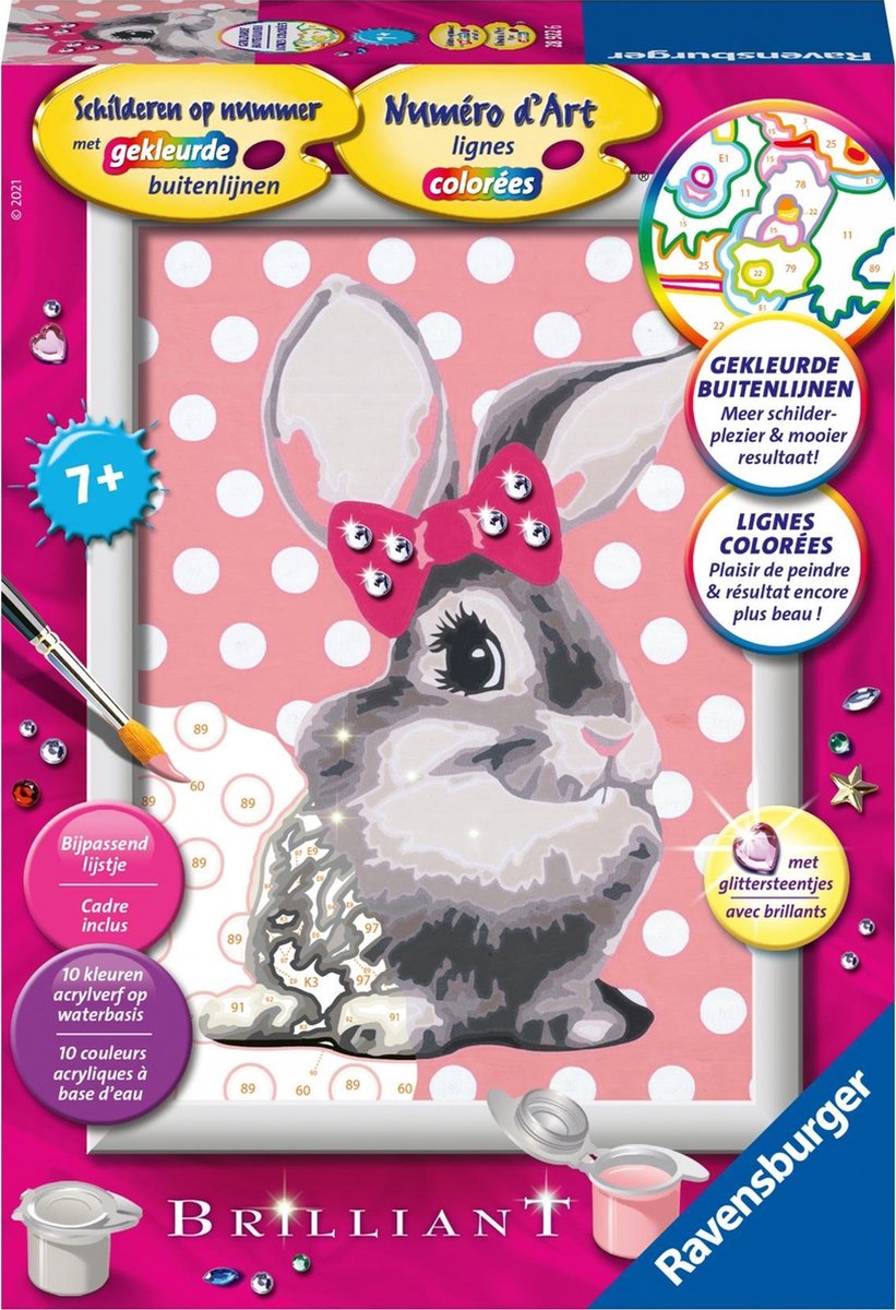 Ravensburger -Gemälde von Number Kaninchen