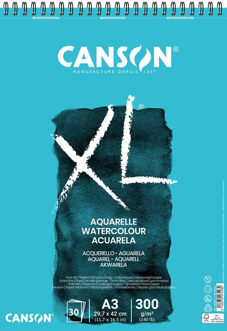 Canson Skizzenblock XL Aquarell 300g m² Format A3 30 Blatt