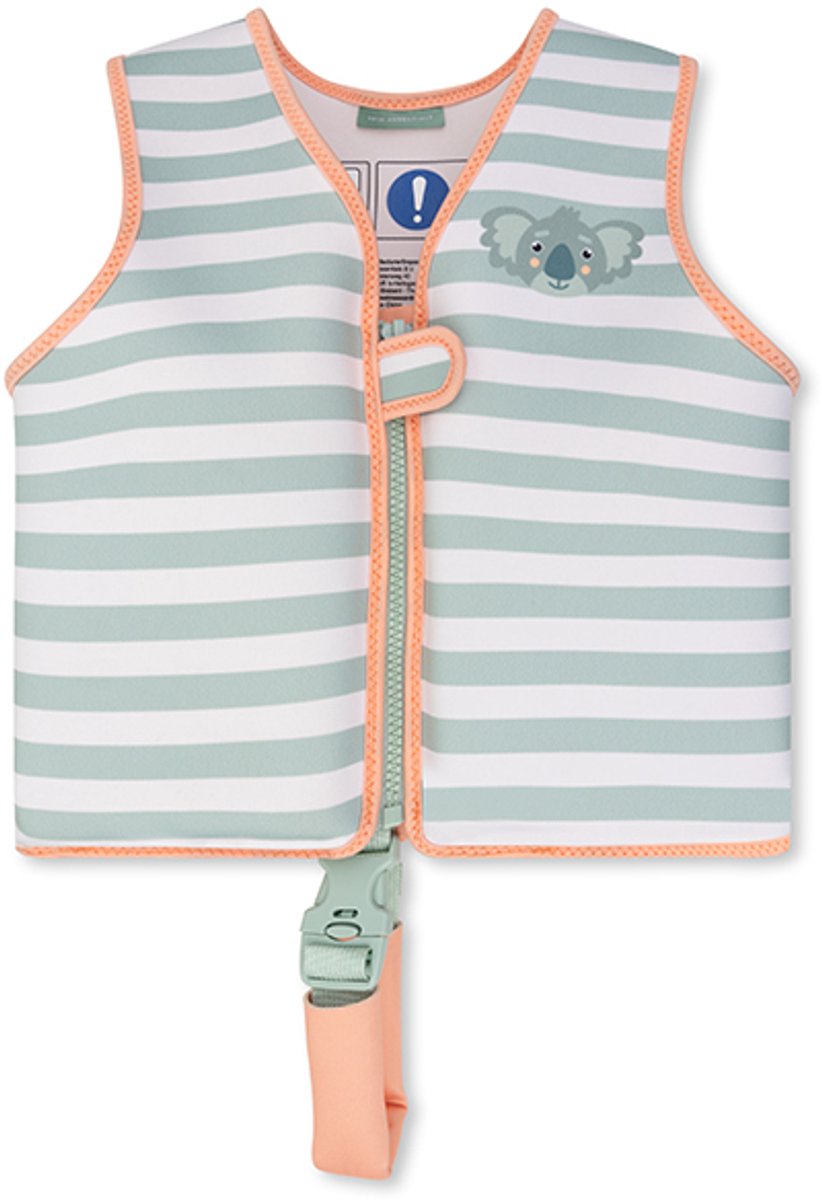 Schwimmweste „Swim Essentials“ – grün-weiß – Resort-Streifen – 3–6 Jahre