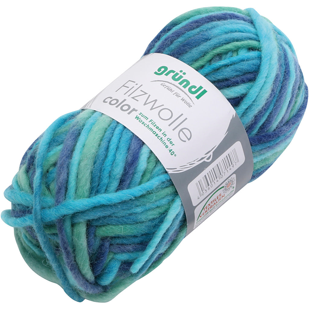 Wollgarn, türkisblau, 50 g 1 Knäuel