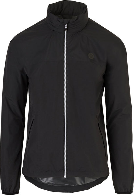 Agu go regenjas essential - regenjas dames heren - ademende en waterdichte regenjas - fietsjack - zwart - m