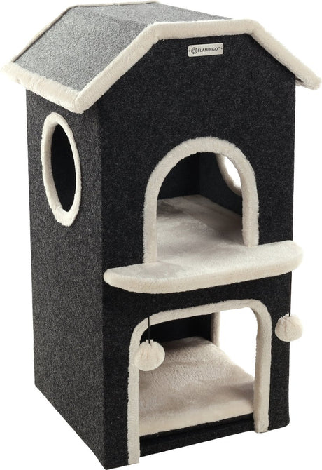 Flamingo krabton nordic villa zwart - zwart - 48.5 x 51.5 x 80.5 cm