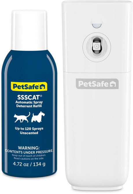 Ssscat-Abschreckungsmittel – Bewegungssensor-Spray 115 ml – geruchlos und ungefährlich für Katzen
