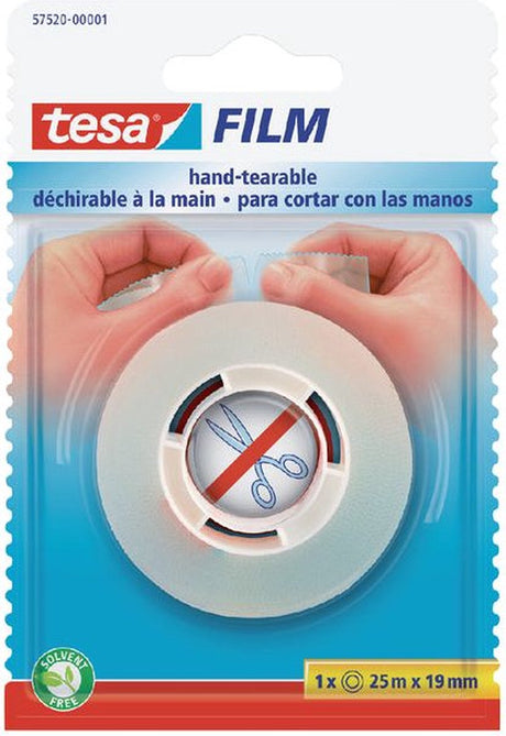 Tesa Klebebandfolie® 25mx19mm handabreißbar transparent | 6 Stück